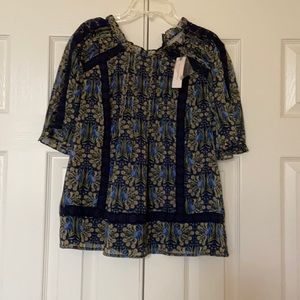 New Anthropologie Peacock Top